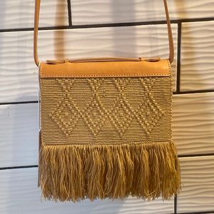 Sophie Anderson crochet leather crossbody bag